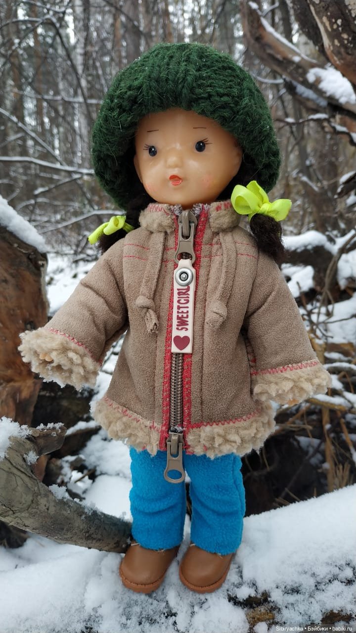 Новая дублёнка Юляшки. Первый ноябрьский снег. Прогулка в любимом лесу