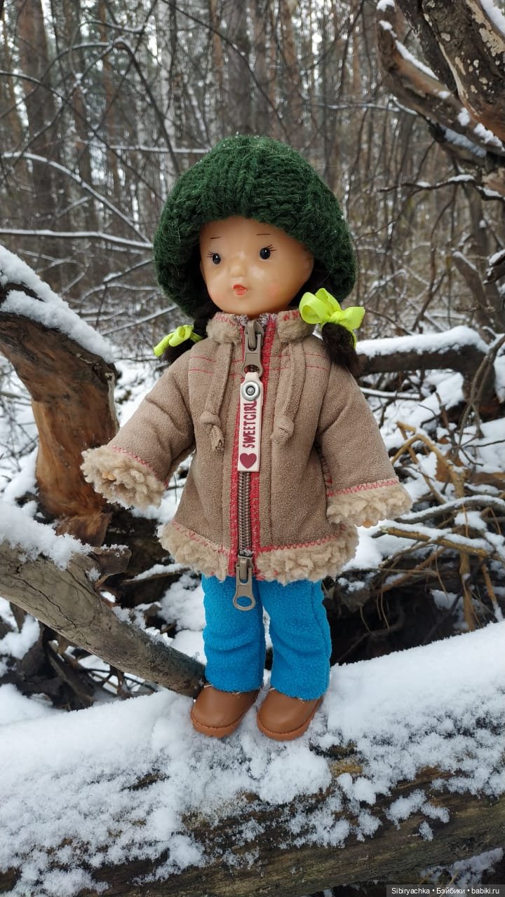 Новая дублёнка Юляшки. Первый ноябрьский снег. Прогулка в любимом лесу