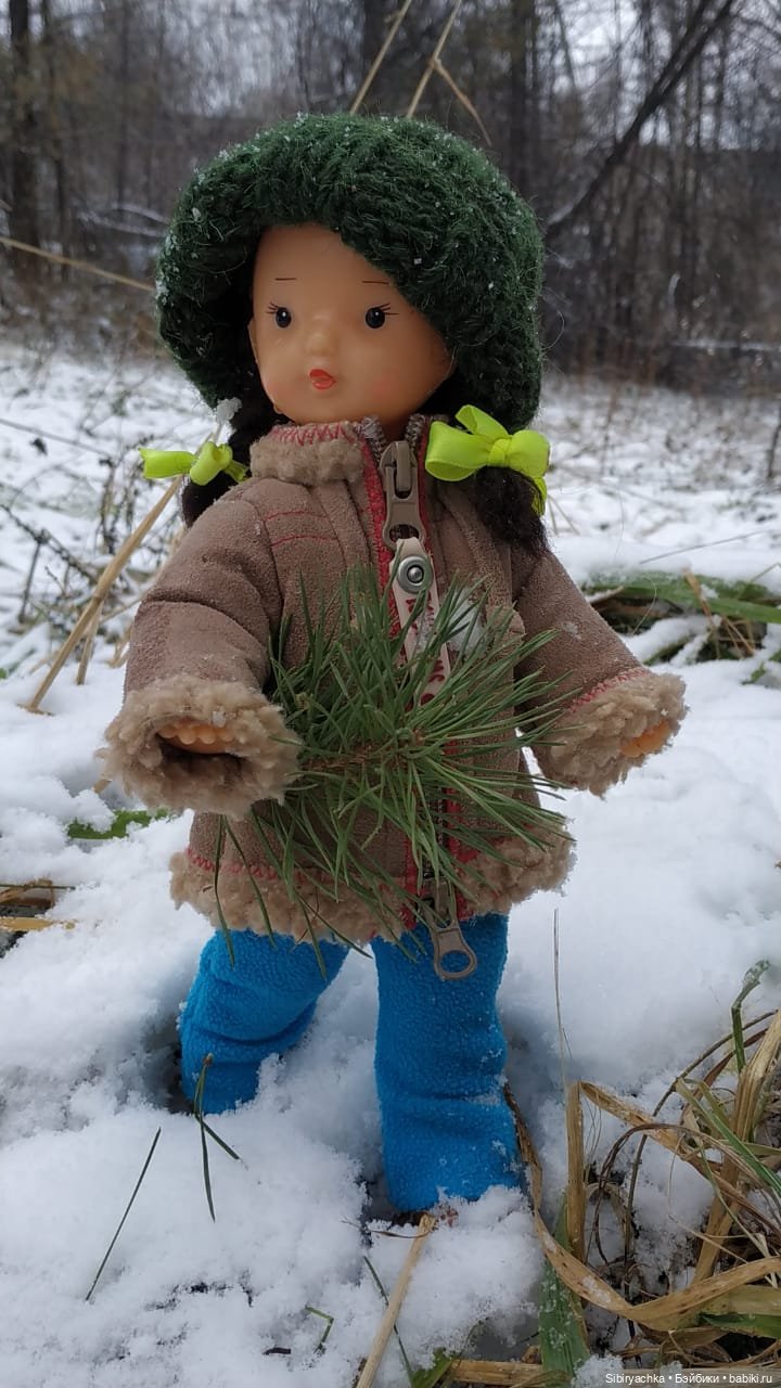 Новая дублёнка Юляшки. Первый ноябрьский снег. Прогулка в любимом лесу