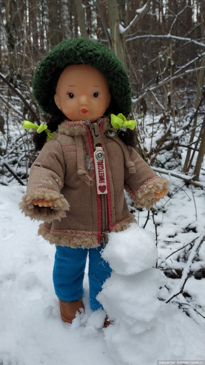 Новая дублёнка Юляшки. Первый ноябрьский снег. Прогулка в любимом лесу