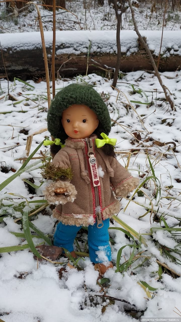 Новая дублёнка Юляшки. Первый ноябрьский снег. Прогулка в любимом лесу