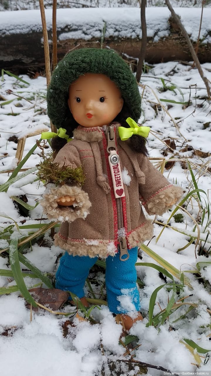 Новая дублёнка Юляшки. Первый ноябрьский снег. Прогулка в любимом лесу