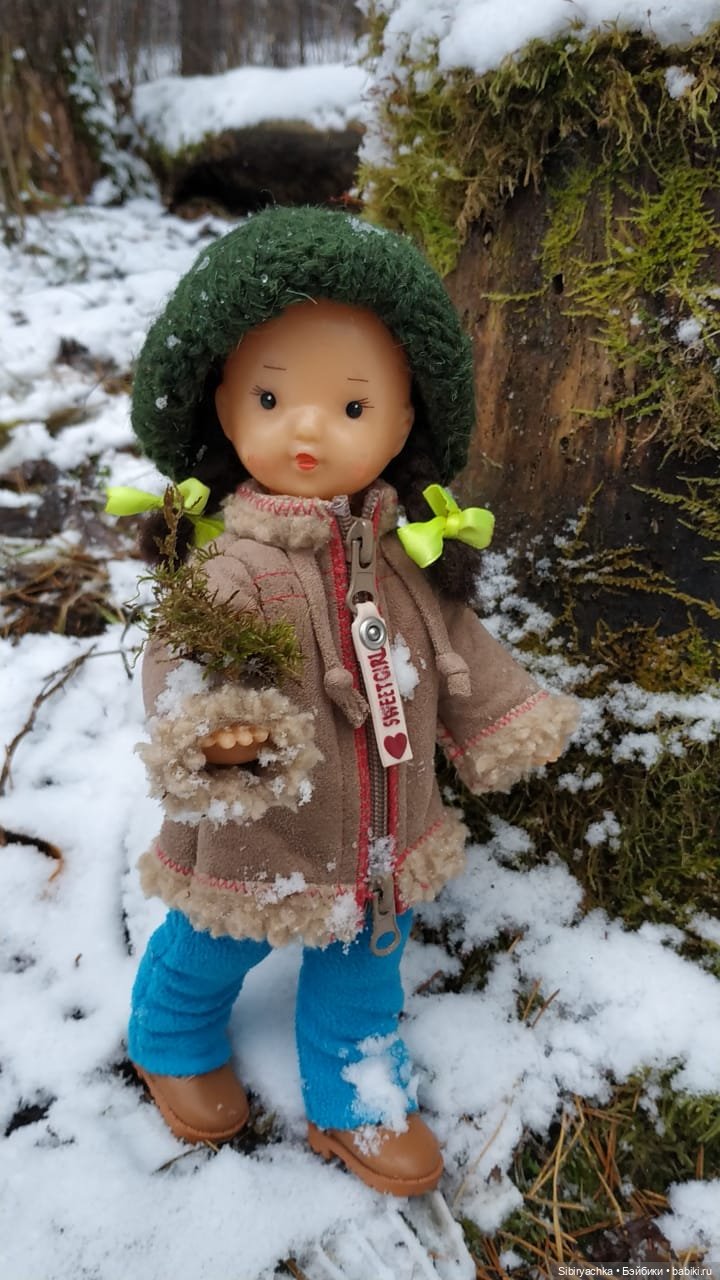 Новая дублёнка Юляшки. Первый ноябрьский снег. Прогулка в любимом лесу