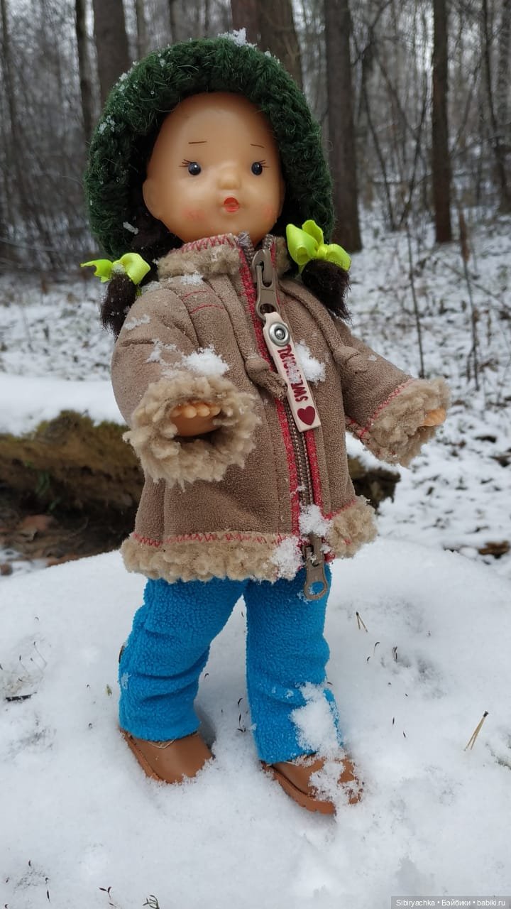 Новая дублёнка Юляшки. Первый ноябрьский снег. Прогулка в любимом лесу