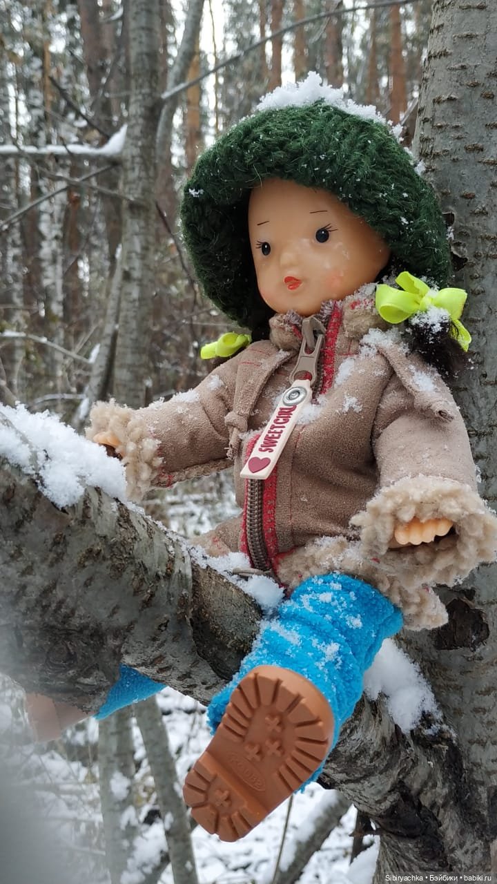 Новая дублёнка Юляшки. Первый ноябрьский снег. Прогулка в любимом лесу