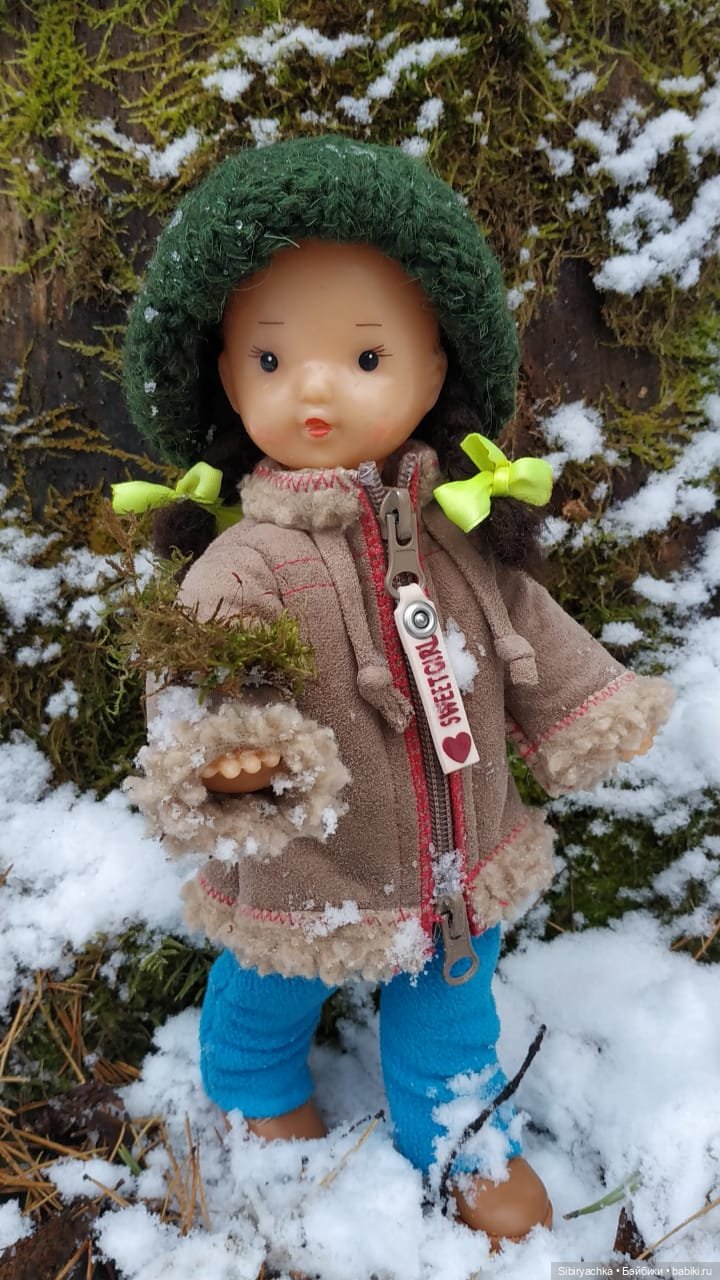 Новая дублёнка Юляшки. Первый ноябрьский снег. Прогулка в любимом лесу