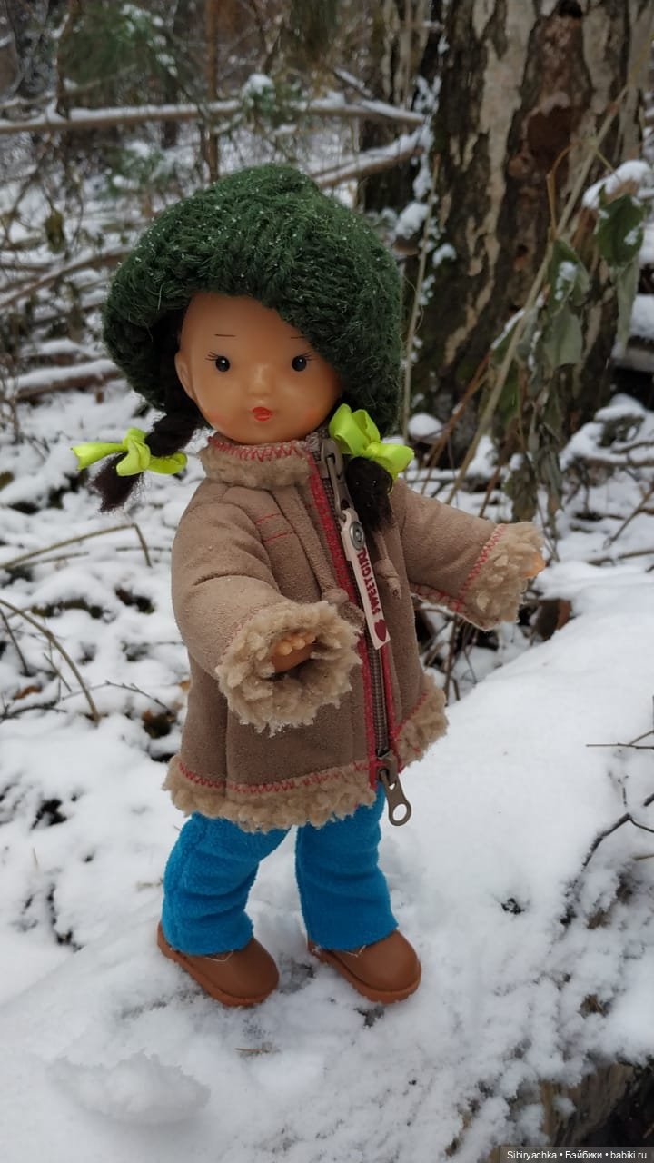 Новая дублёнка Юляшки. Первый ноябрьский снег. Прогулка в любимом лесу