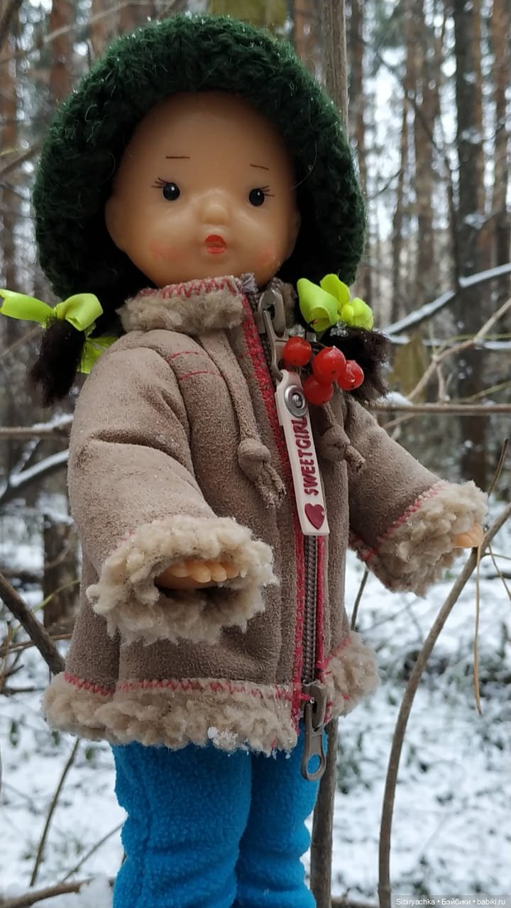 Новая дублёнка Юляшки. Первый ноябрьский снег. Прогулка в любимом лесу