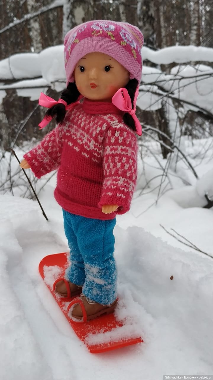 Юляшка осваивает сноуборд (фото 10)