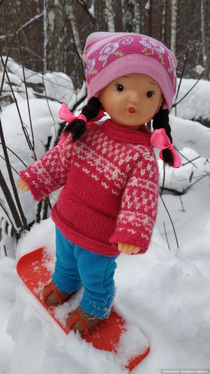 Юляшка осваивает сноуборд (фото 8)