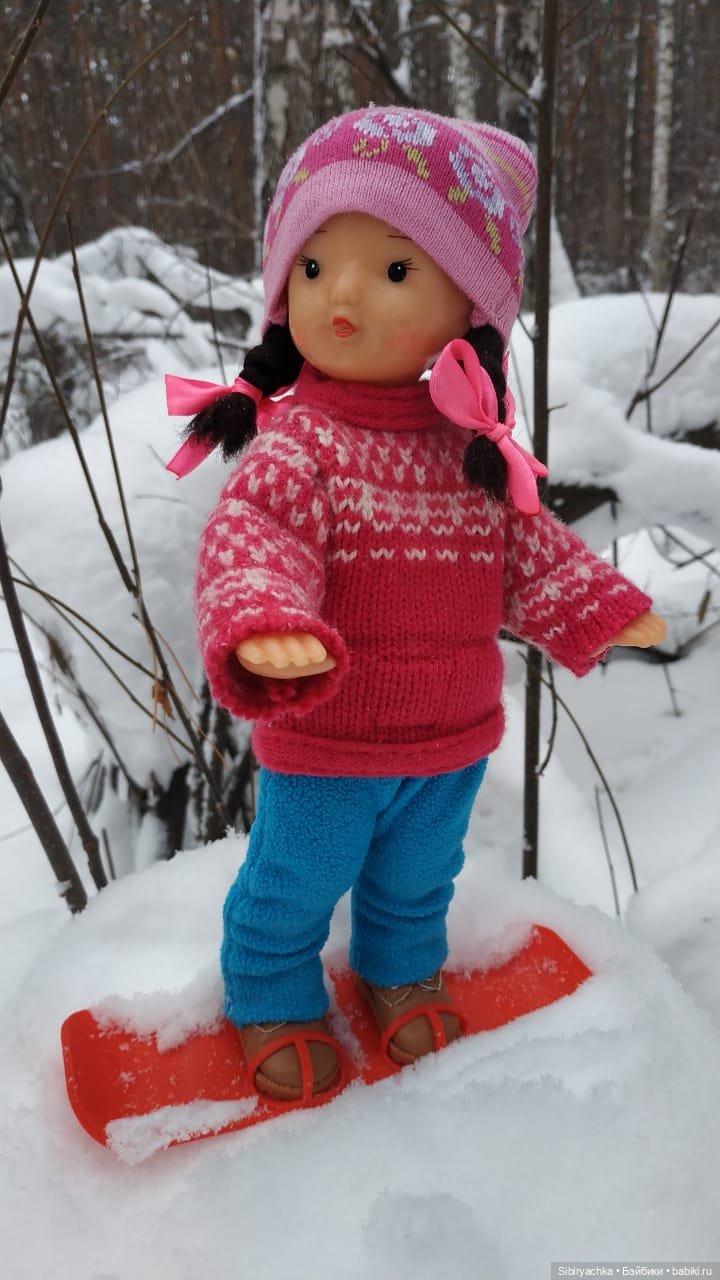 Юляшка осваивает сноуборд (фото 4)