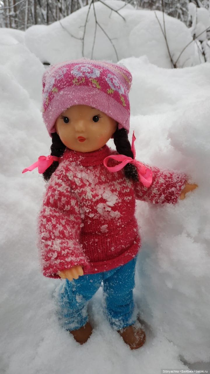 Лыжная прогулка Юляшки — Советские винтажные куклы (СССР): Ленигрушка