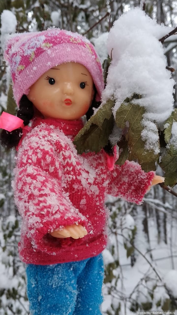 Лыжная прогулка Юляшки — Советские винтажные куклы (СССР): Ленигрушка