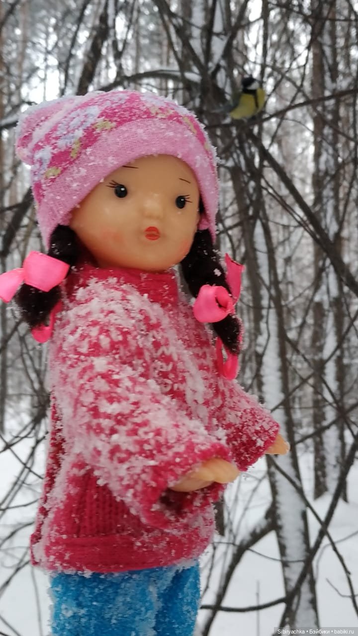 Лыжная прогулка Юляшки — Советские винтажные куклы (СССР): Ленигрушка