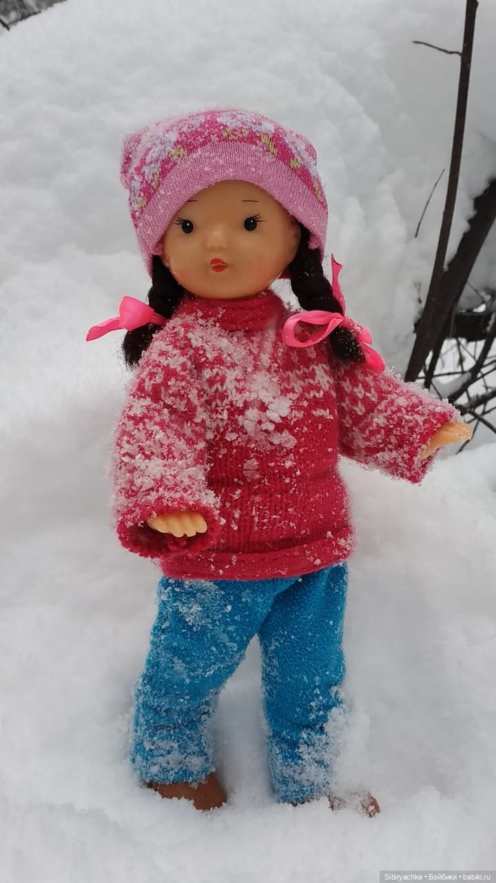 Лыжная прогулка Юляшки — Советские винтажные куклы (СССР): Ленигрушка