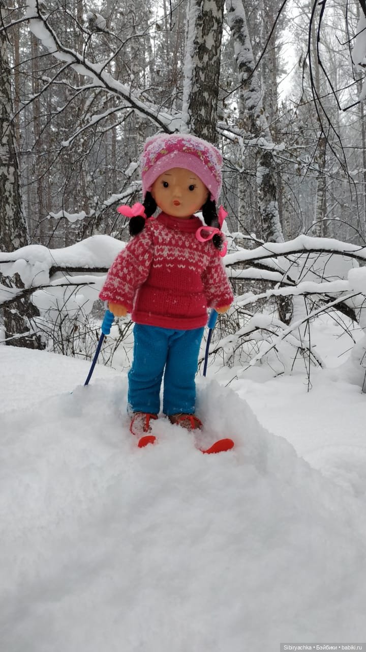 Лыжная прогулка Юляшки — Советские винтажные куклы (СССР): Ленигрушка (фото 6)
