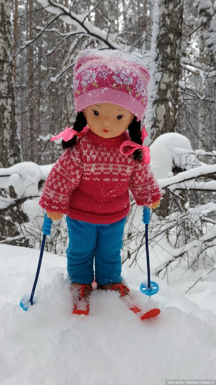 Лыжная прогулка Юляшки — Советские винтажные куклы (СССР): Ленигрушка (фото 8)