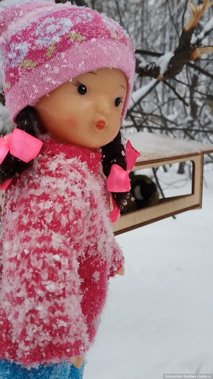 Лыжная прогулка Юляшки — Советские винтажные куклы (СССР): Ленигрушка