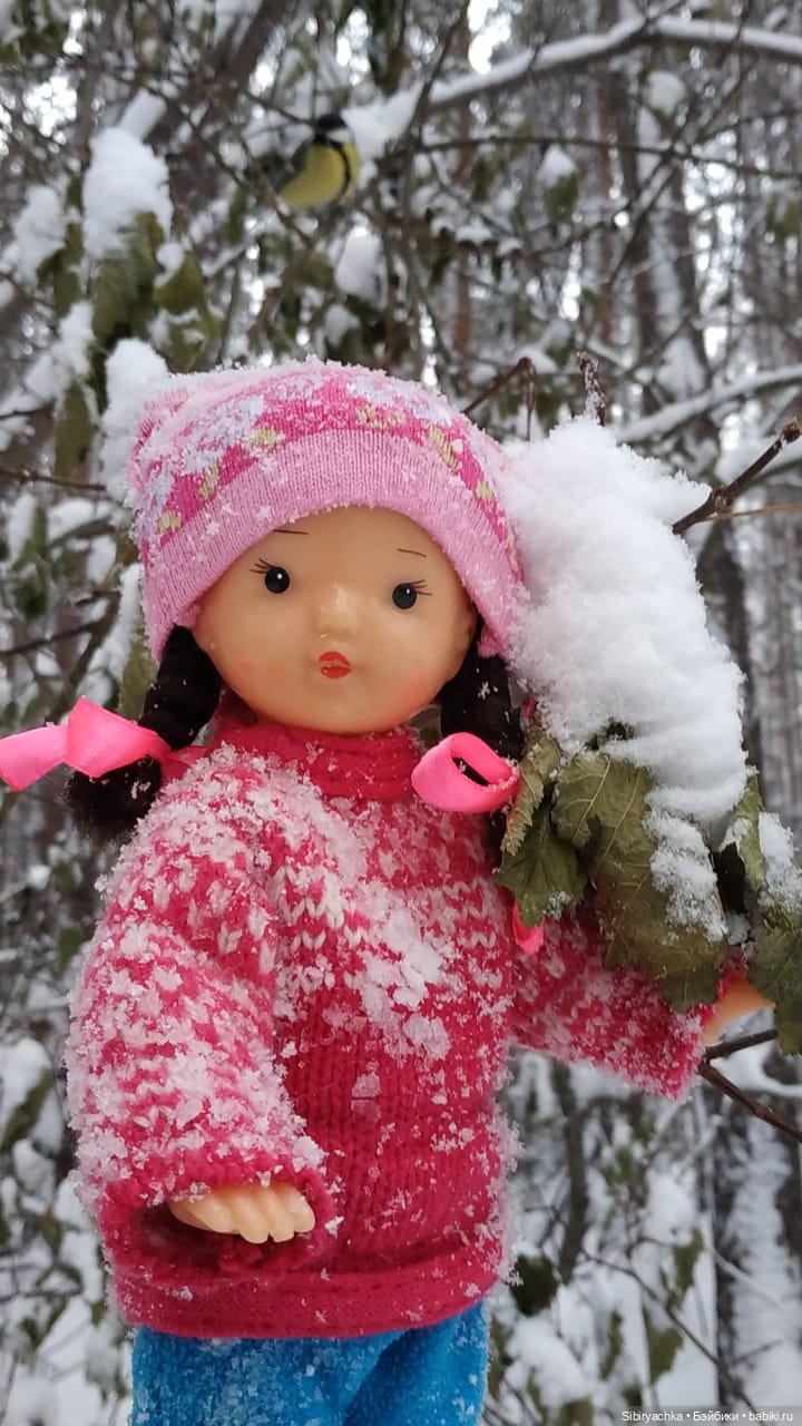 Лыжная прогулка Юляшки — Советские винтажные куклы (СССР): Ленигрушка