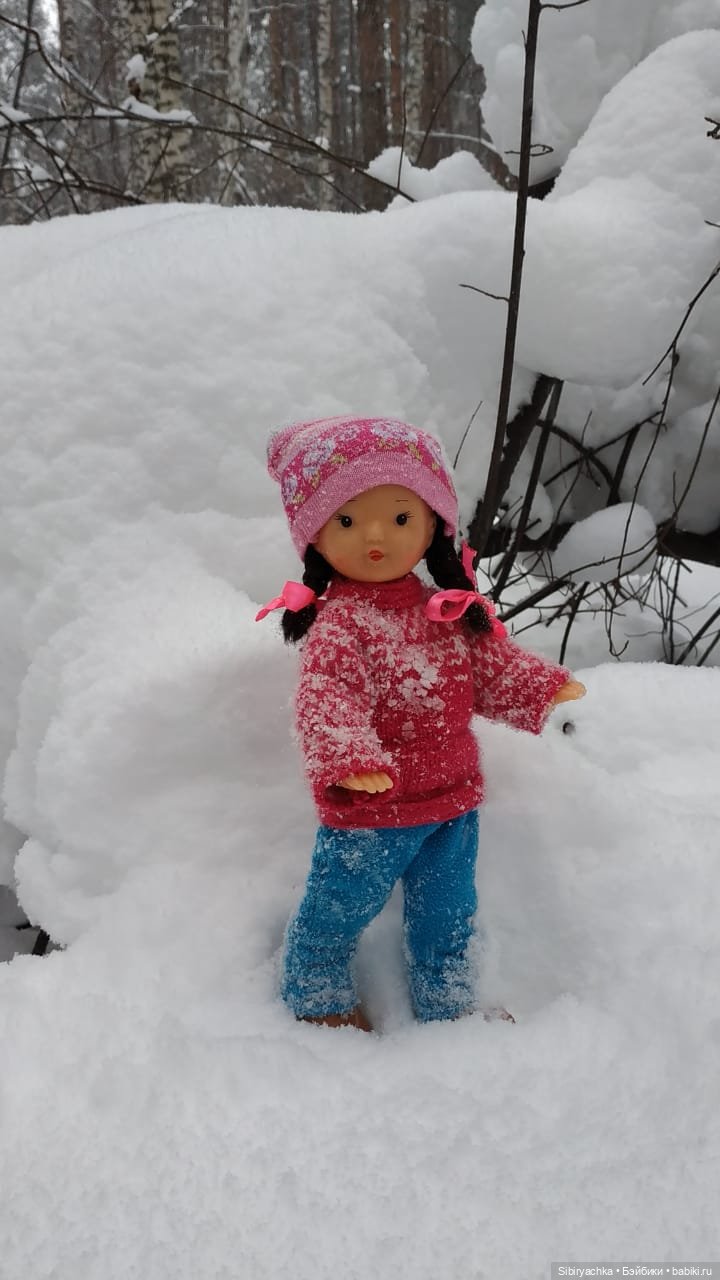 Лыжная прогулка Юляшки — Советские винтажные куклы (СССР): Ленигрушка