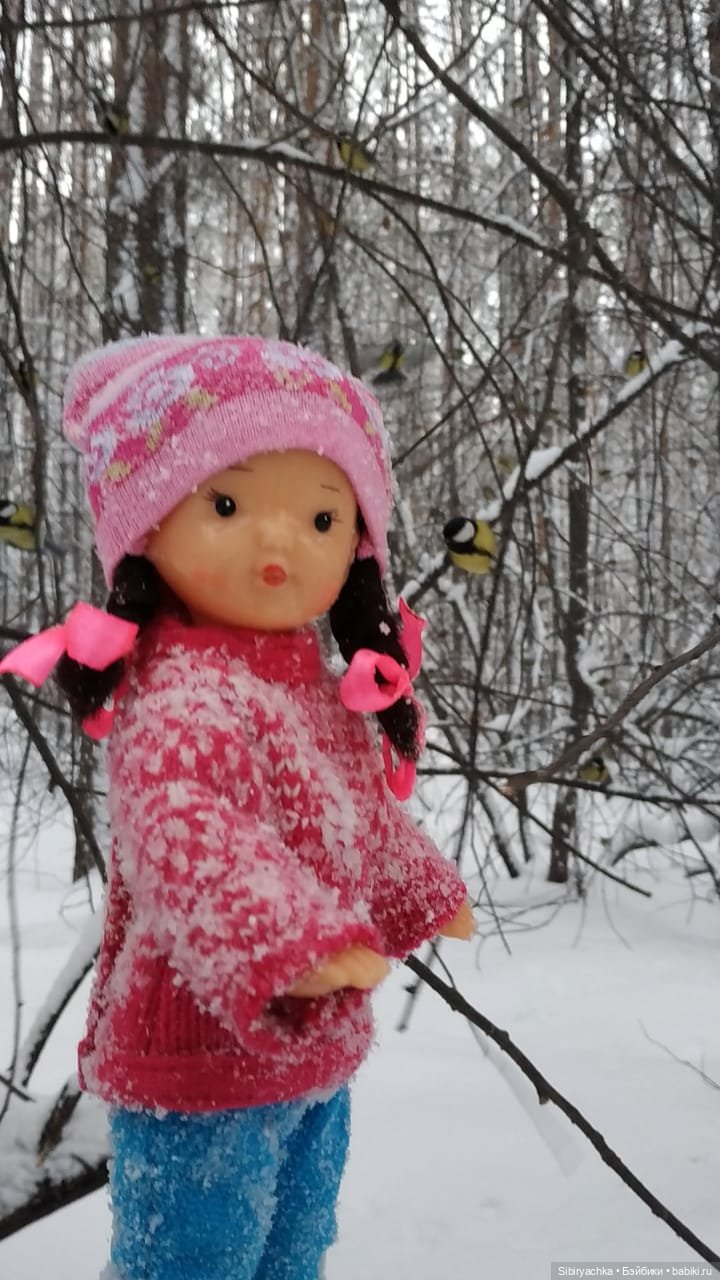 Лыжная прогулка Юляшки — Советские винтажные куклы (СССР): Ленигрушка