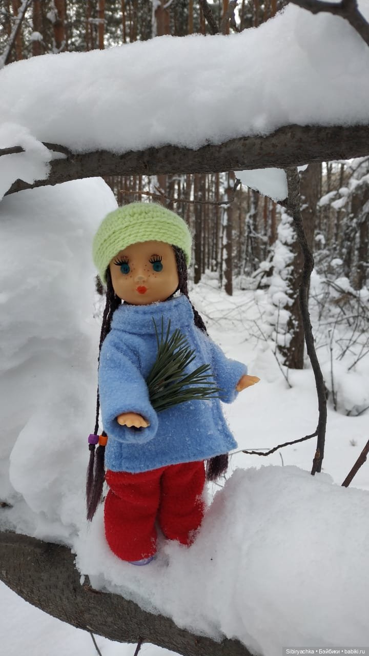 Первая прогулка Веты в сибирском лесу