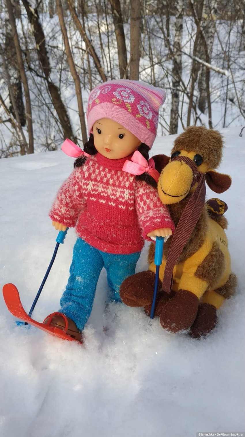 Лыжная прогулка Юляшки и Тома