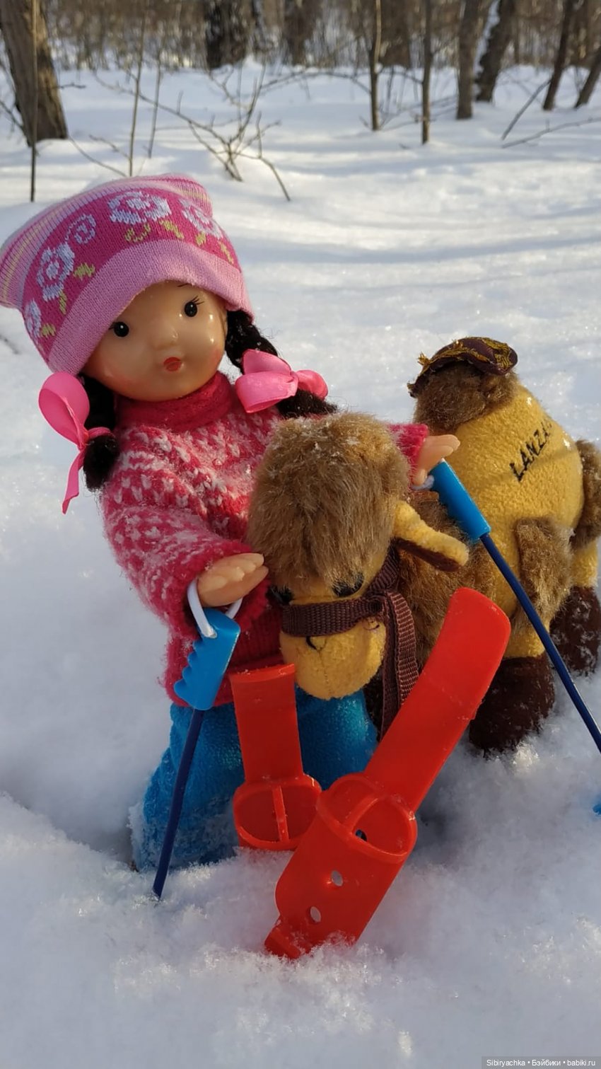Лыжная прогулка Юляшки и Тома