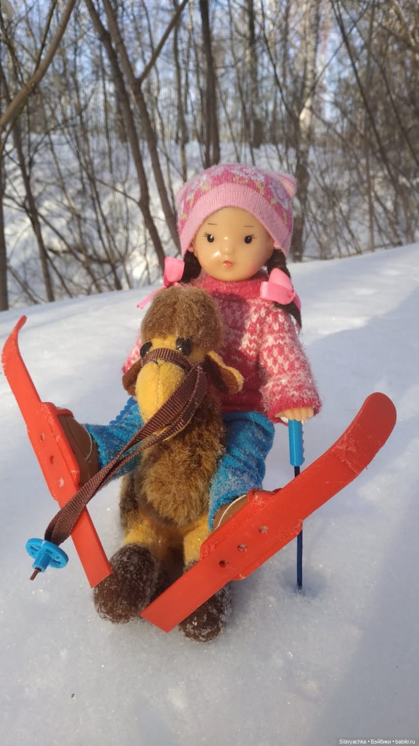 Лыжная прогулка Юляшки и Тома