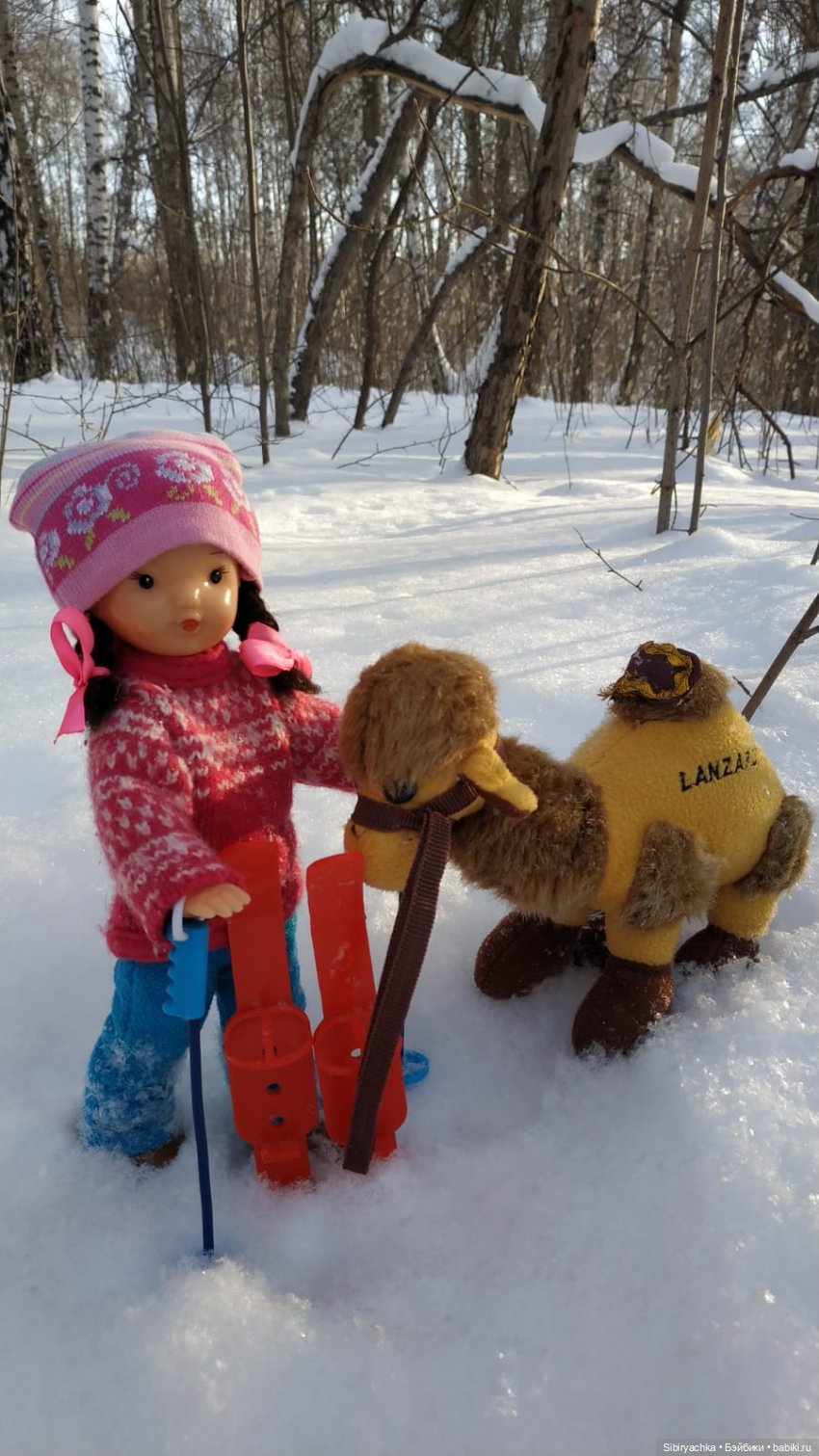 Лыжная прогулка Юляшки и Тома