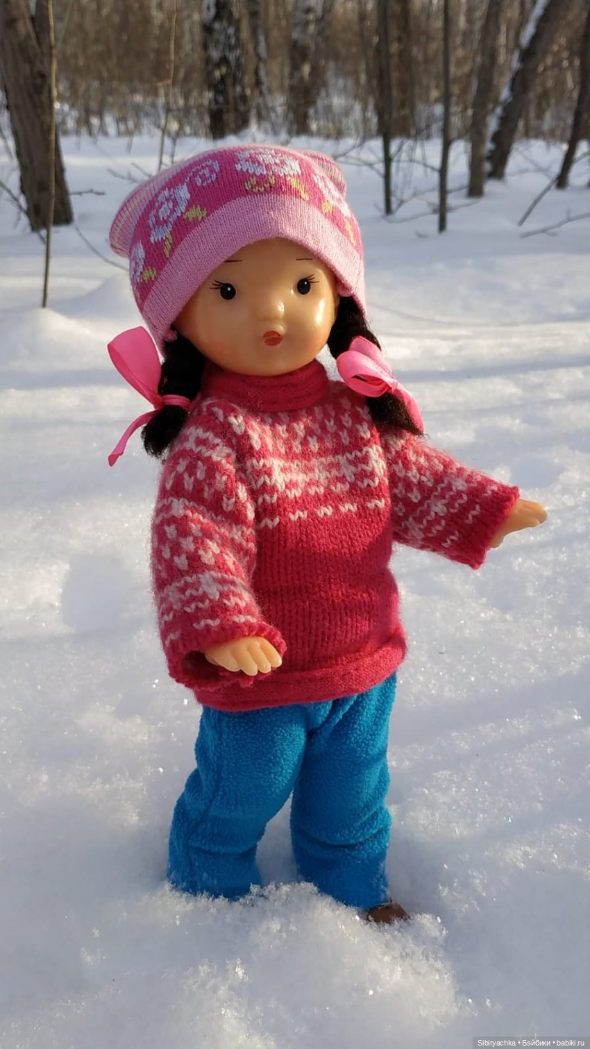 Лыжная прогулка Юляшки и Тома