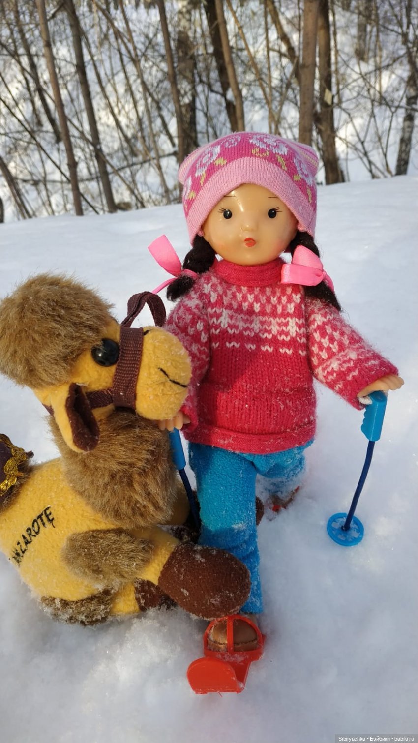 Лыжная прогулка Юляшки и Тома