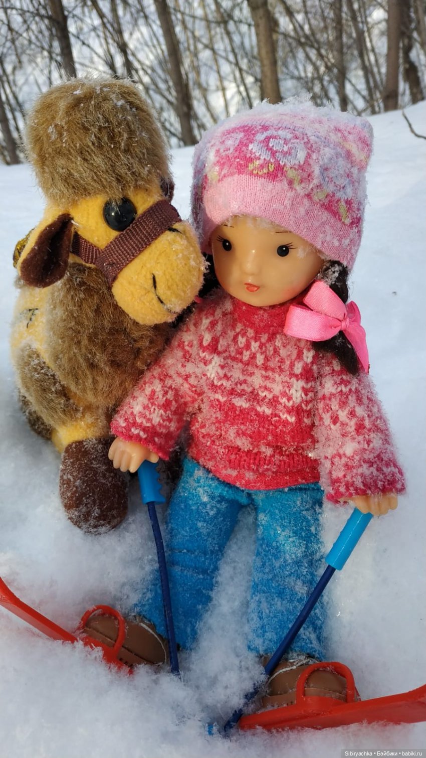 Лыжная прогулка Юляшки и Тома