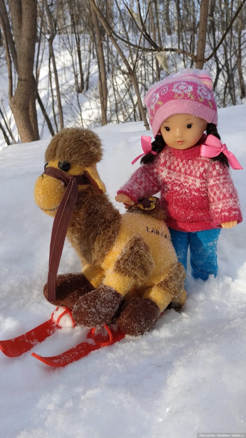 Лыжная прогулка Юляшки и Тома