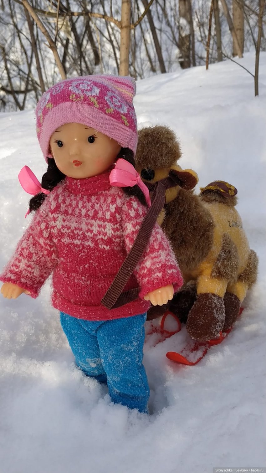 Лыжная прогулка Юляшки и Тома