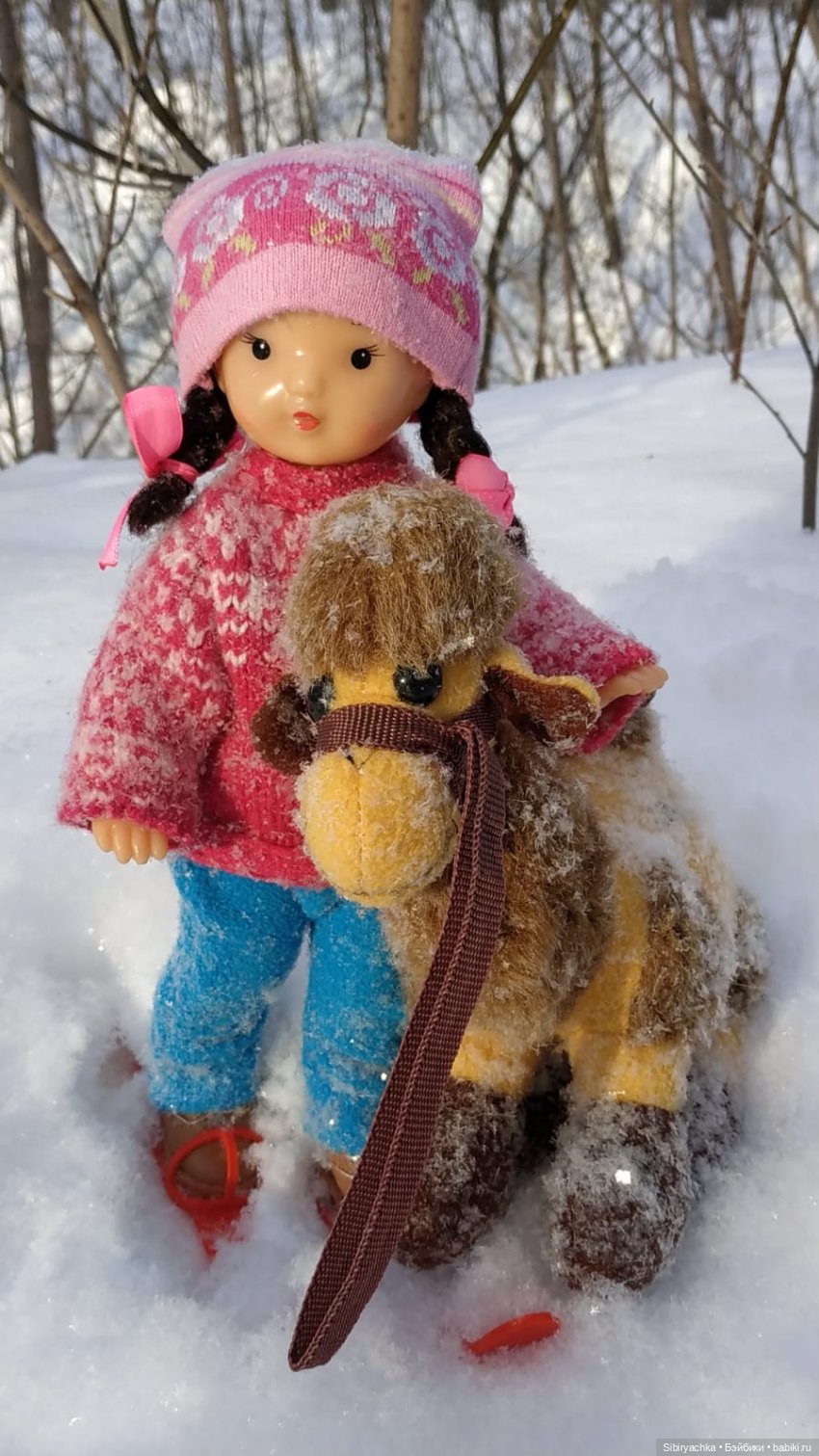 Лыжная прогулка Юляшки и Тома