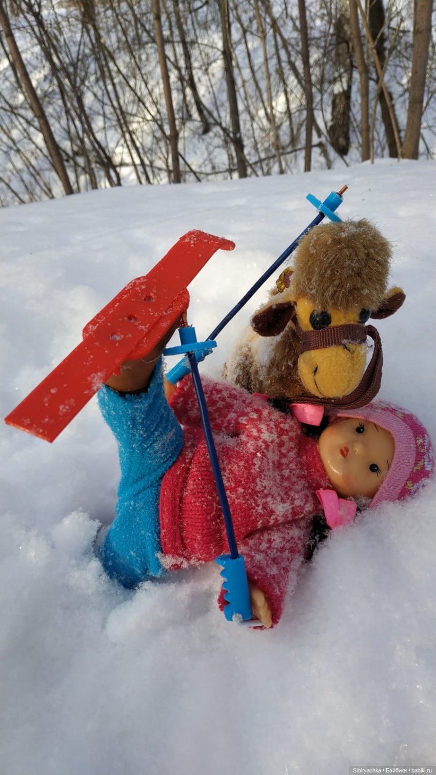 Лыжная прогулка Юляшки и Тома