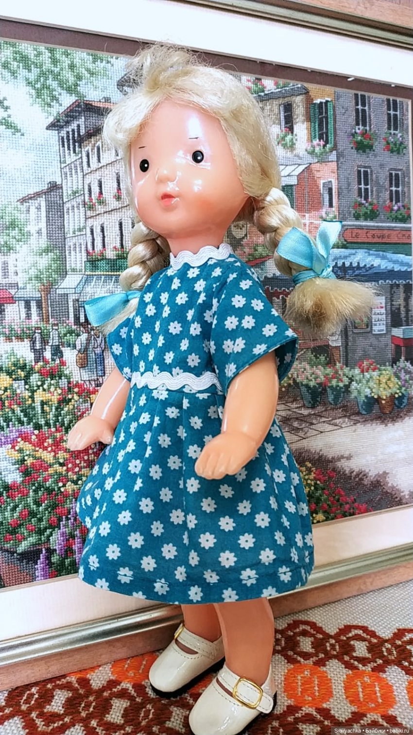 Новое платье Ульяшки | Бэйбики Новое платье Ульяшки — Советские винтажные куклы (СССР): Ленигрушка (фото 3)