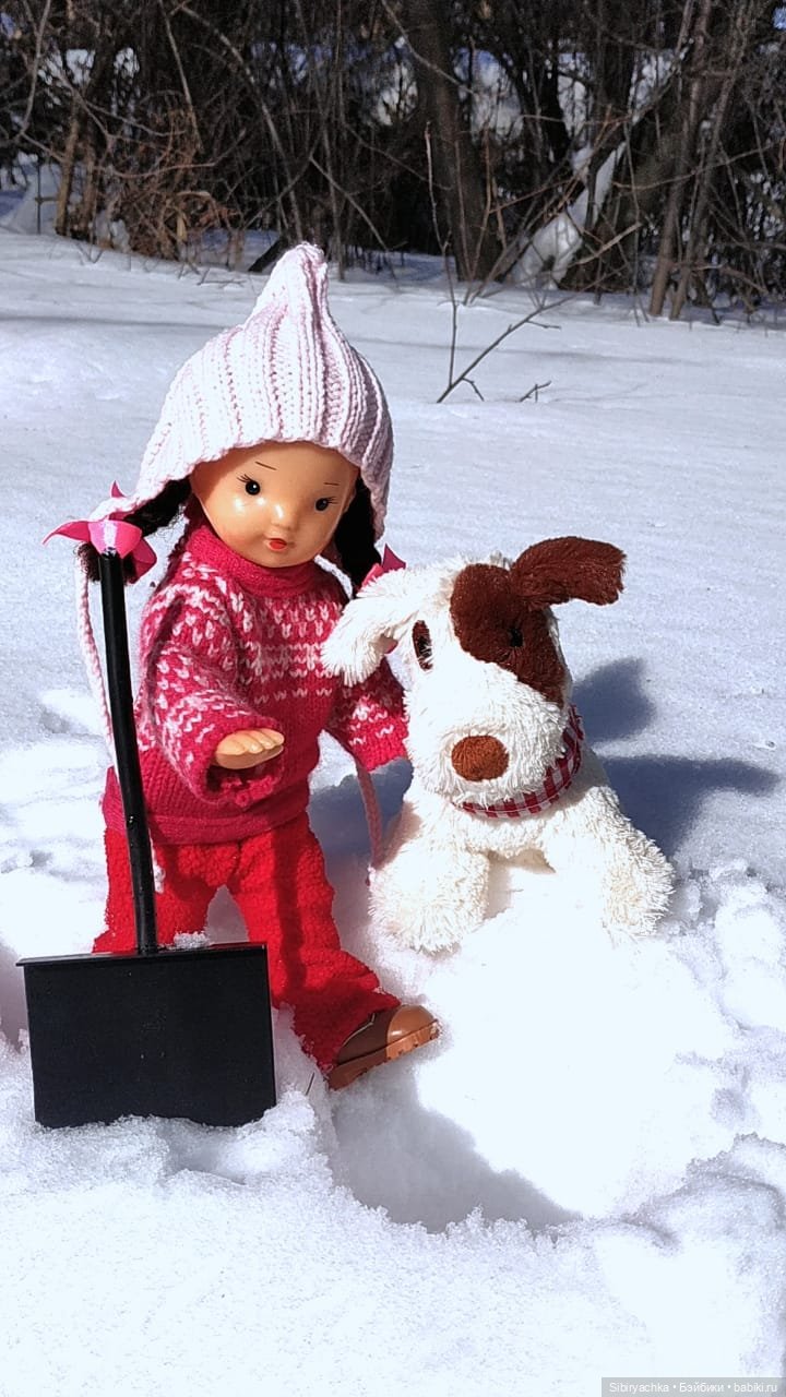 Юляшка, Дружок и лопата | Бэйбики Юляшка, Дружок и лопата — Советские винтажные куклы (СССР): Ленигрушка