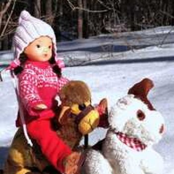 История о том, как Юляшка, Дружок и верблюжонок Том гуляли в лесу.