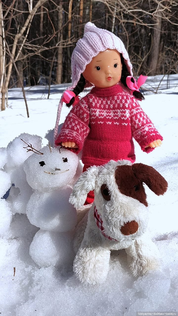 Зимние забавы Юляшки в весеннем лесу