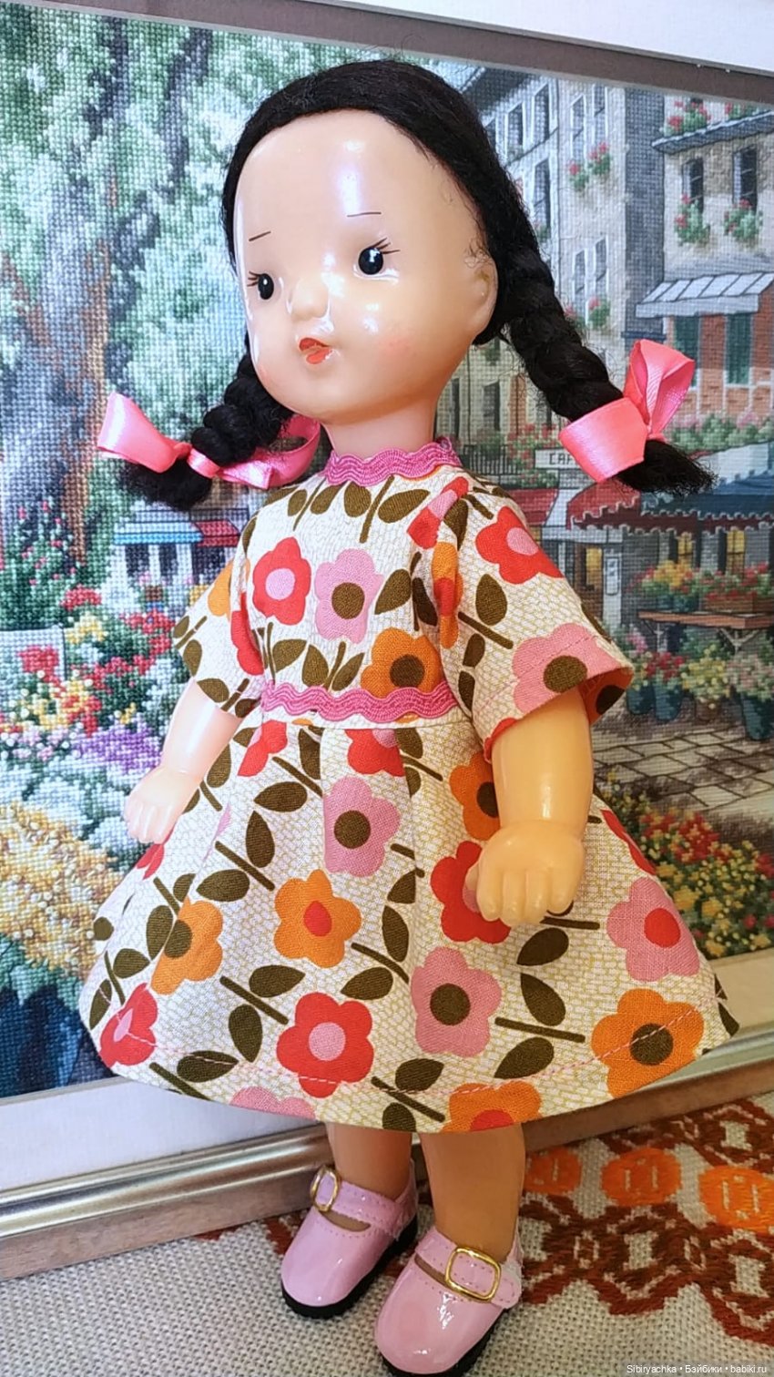 Новое платье Юляшки | Бэйбики Новое платье Юляшки — Советские винтажные куклы (СССР): Ленигрушка (фото 3)