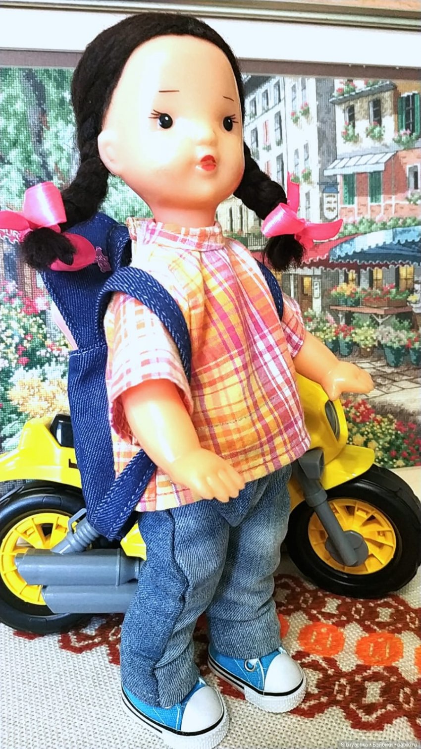 Юляшка и мотоцикл — Советские винтажные куклы (СССР): Ленигрушка