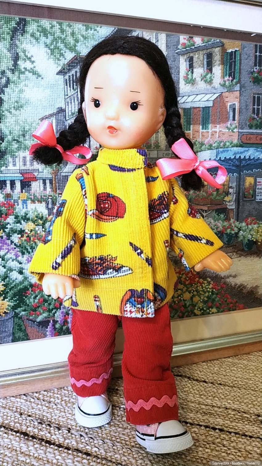 Жёлтое пальтишко Юляшки — Советские винтажные куклы (СССР): Ленигрушка (фото 9)
