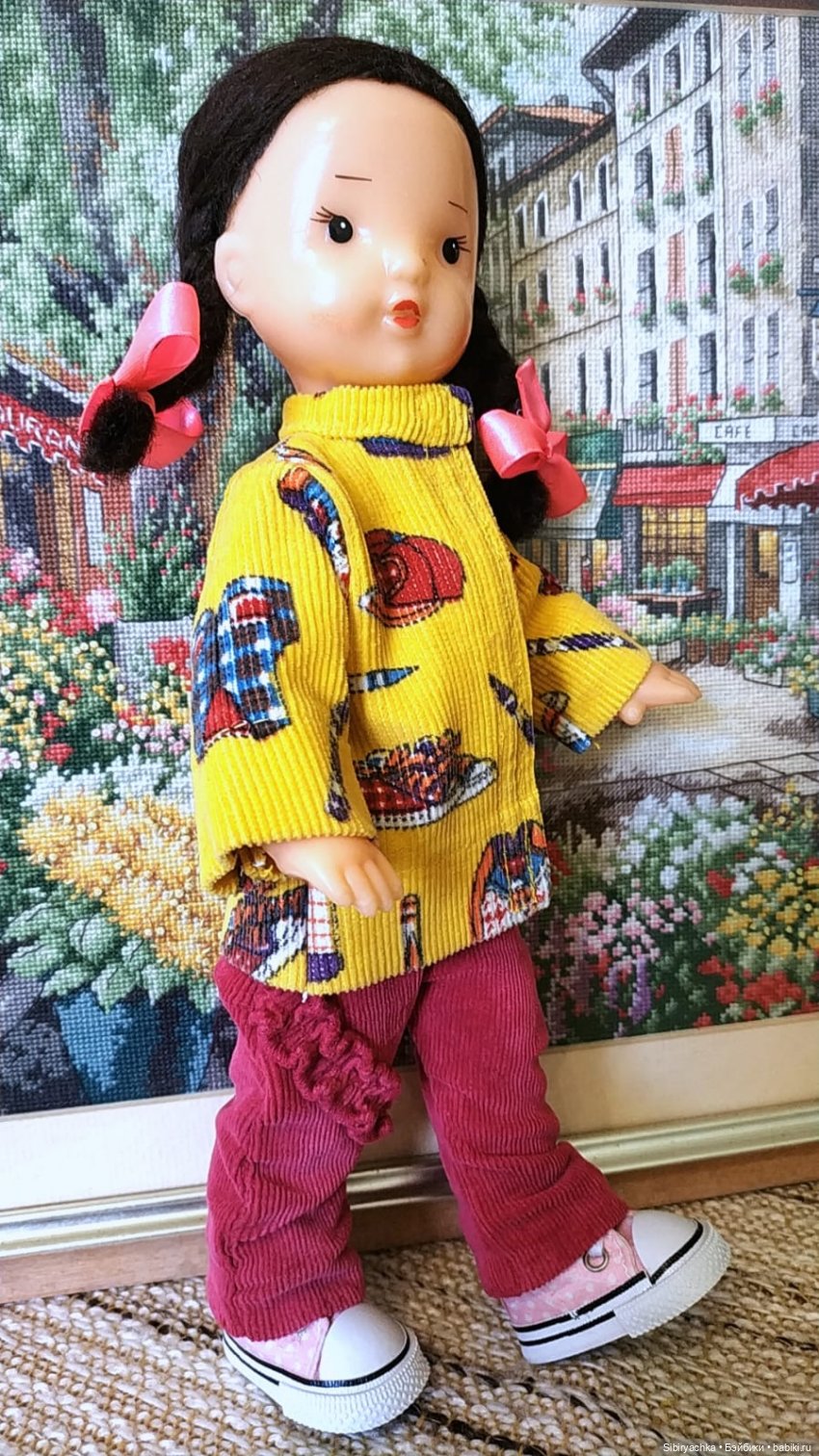 Жёлтое пальтишко Юляшки — Советские винтажные куклы (СССР): Ленигрушка (фото 10)