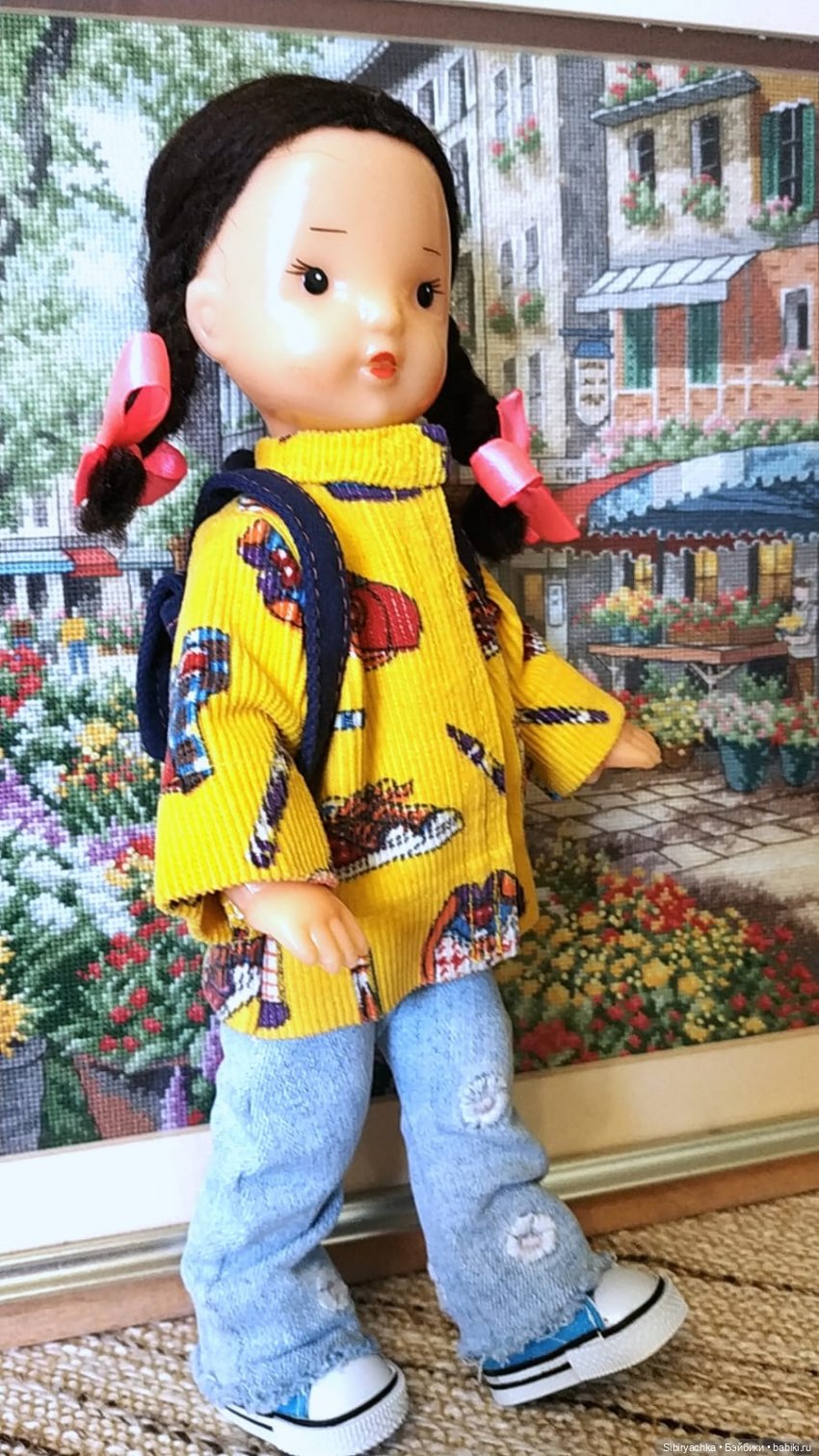 Жёлтое пальтишко Юляшки — Советские винтажные куклы (СССР): Ленигрушка (фото 5)