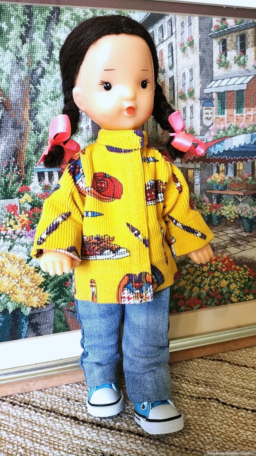 Жёлтое пальтишко Юляшки — Советские винтажные куклы (СССР): Ленигрушка (фото 3)