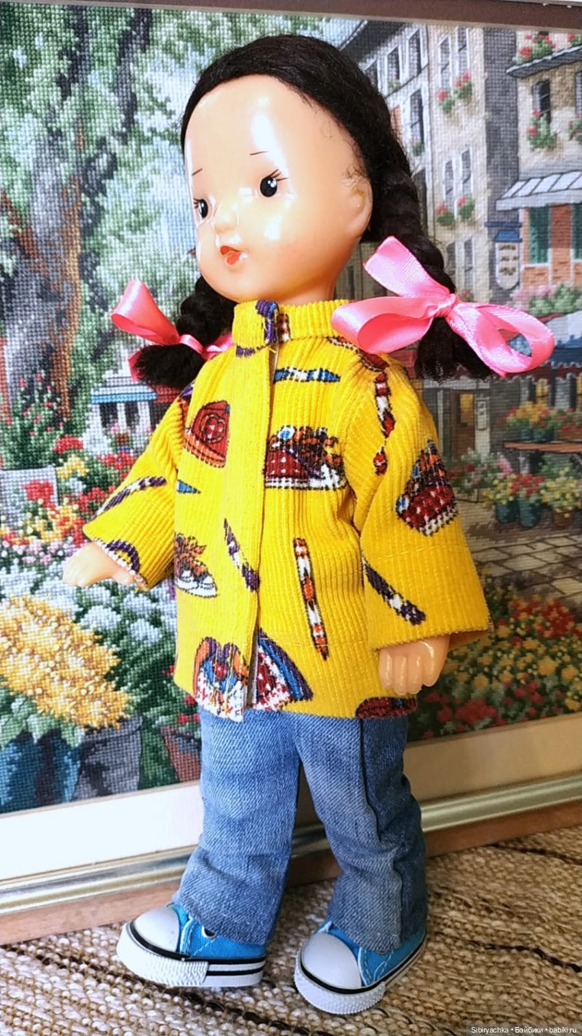 Жёлтое пальтишко Юляшки — Советские винтажные куклы (СССР): Ленигрушка (фото 2)