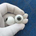 Антикварные глаза живой взгляд "папервейт" - лот 3607 - 22/9 мм