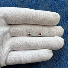 Антикварные глазки - коричневые - диаметр - 4 мм, радужка - 3 мм